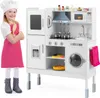 Drewniana kuchnia dla dzieci COSTWAY, kuchnia do zabawy z Podgląd zdjęcia produktu 1