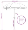 vidaXL Parasol ze stalowym drążkiem antracyt 180 cm Podgląd zdjęcia produktu 4