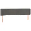 vidaXL Kopfteil mit Ohren Dunkelgrau 203x16x78/88 cm Samt Produktbild-Vorschau 1