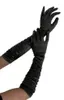 krautwear® 1 Paar geraffte ellenbogenlange Satin Handschuhe Produktbild-Vorschau 2