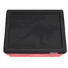 A top-down view of a red and black KÄNGABOX® mini thermobox. Produktbild-Vorschau