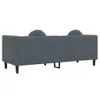 Sofa mit Kissen 3-Sitzer Dunkelgrau Samt Produktbild-Vorschau 6