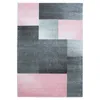 Kurzflor Teppich Wohnzimmer Pink 240x340 Rechteck Kariertes Produktbild-Vorschau 3