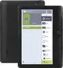 A black e-reader device is shown from the front and back, with its screen displaying a menu. Podgląd zdjęcia produktu
