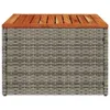 A close-up, front-facing view of a wicker storage bench with a wooden lid. Náhľad obrázku produktu