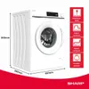 Sharp ES NFA014WWNA DE Waschmaschine 10 kg, Energieklasse Produktbild-Vorschau 2