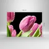 Bilder auf glas - Tulpe Blumen Tau - 100x70cm - Glasbilder Produktbild-Vorschau 3