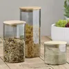 Vaso Kela 0,75 litri in vetro Nea con coperchio in legno di Anteprima dell’immagine prodotto 2