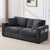 Merax 2-Sitzer Wohnzimmercouch mit Stauraum, Chenille-Sofa, Produktbild-Vorschau 5