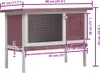 vidaXL Kaninchenstall 1 Ebene Braun Holz Produktbild-Vorschau 6
