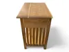 A wooden nightstand with a slatted base and a drawer. Náhľad obrázku produktu