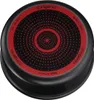 The underside of a black and red frying pan with a patterned surface. Anteprima dell’immagine prodotto