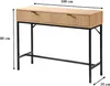 Konsole 2 Schubladen Front Effekt Holz mit Rillen - L100 x Produktbild-Vorschau 8