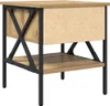 Table de chevet 2 pcs chêne artisanal 40 x 42 x 45 cm Voir les images du produit 5