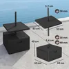 Outsunny 3 in 1 Sonnenschirmständer 80 kg befüllbar, Produktbild-Vorschau 3