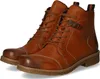 A pair of brown leather boots on a white background. Produktbild-Vorschau