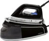 A black steam iron with a transparent water tank, shown from a three-quarter angle on a white background. Produktbild-Vorschau