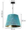 Suspension, lustre, abat-jour, motif doré Voir les images du produit 8