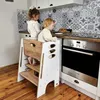 Kids Helper Doppel Lernturm Weiß Eiche Montessori Produktbild-Vorschau 5