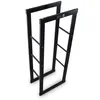 A black metal firewood rack shown from a slightly elevated angle against a white background. Produktbild-Vorschau