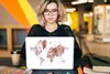 MuchoWow® Laptop Aufkleber Sticker Cover Weltkarte - Marmor Produktbild-Vorschau 5