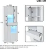OKWISH Vitrine avec 4 Compartiments et 1 Tiroir - Meuble de Voir les images du produit 4
