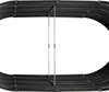 A black, oval-shaped raised garden bed is shown against a white background. Produktbild-Vorschau