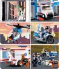 A collage of six images showing different scenes with Sluban Police building blocks and figures. Náhľad obrázku produktu