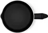A top-down view of a black saucepan with a black handle on a white background. Produktbild-Vorschau