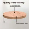 vidaXL Stolová deska světle hnědá Ø 40 x 4 cm dubový masiv Náhled obrázku produktu 6