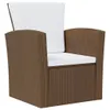 vidaXL 8 tlg. Garten Lounge Set mit Kissen Poly Rattan Produktbild-Vorschau 4