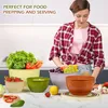 Salatschüssel Set mit Deckel, Rührschüsseln aus Kunststoff, Produktbild-Vorschau 3