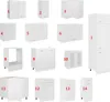 A collage of different kitchen cabinets and modules, each labeled with a number. Náhľad obrázku produktu