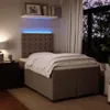 Boxspringbett mit Matratze Hellgrau 120x200 cm Samt Produktbild-Vorschau 5
