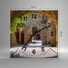 Wanduhr - Quadrat - Glasuhr - Straße Geschichte Architektur Produktbild-Vorschau 3