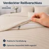 Bettwäsche 155x220 Beige Damast Streifen – Renforcé Produktbild-Vorschau 5