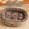 Winter Hundebett, großes ovales Haustierbett, dicke Produktbild-Vorschau 5