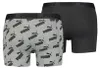 PUMA MEN AOP BOXER 2P dark grey melange/black M Produktbild-Vorschau 12