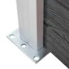 Zaunelement Set WPC 792x(105-186)cm Schwarz , Drahtzäune Produktbild-Vorschau 9
