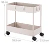 Carrello Relaxdays, 2 ripiani, carrello da servizio, Anteprima dell’immagine prodotto 4