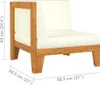 set da giardino 2 pezzi con cuscini in legno massiccio di Anteprima dell’immagine prodotto 10