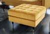 riess-ambiente Design Hocker COZY VELVET 80cm senfgelb gold Produktbild-Vorschau 3