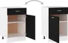 vidaXL Mobile basso con cassetti Lyon Nero 50x46x81,5 cm in Anteprima dell’immagine prodotto 4