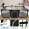 Baby Laufstall 180x120x66cm mit Basketball-Netz Produktbild-Vorschau 4