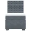 Boxspringbett mit Matratze Dunkelgrau 80x200 cm Samt Produktbild-Vorschau 4