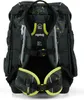 The back view of a green and yellow patterned Ergobag backpack. Produktbild-Vorschau