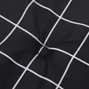 Poduška na zahradní lavici černá károvaná 200x50x4 cm Náhled obrázku produktu 5