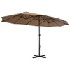 vidaXL Sonnenschirm mit Aluminium-Mast 460x270 cm Taupe Produktbild-Vorschau 2
