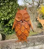 Gartenfigur Eule 3D 43cm Edelrost Gartendeko Rostfigur Produktbild-Vorschau 1