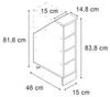 Meuble de rangement sous pente Vicco Rion Blanc 15x81.6cm Voir les images du produit 1